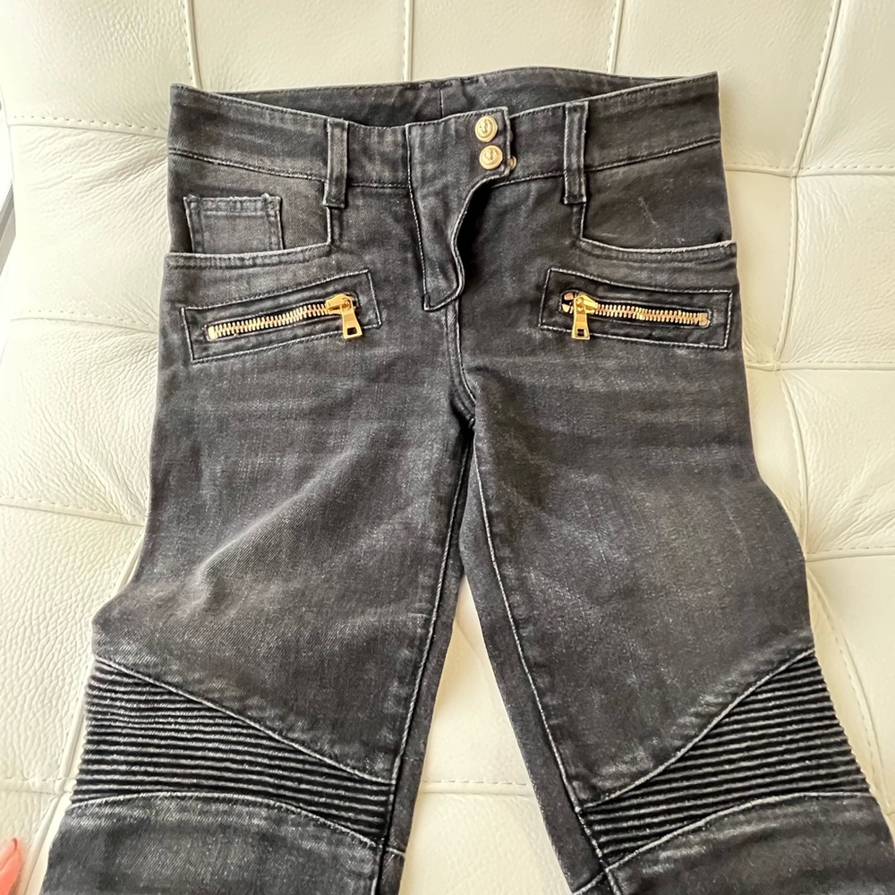 Balmain Skinny Biker Jeans Size 34